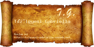 Tölgyesi Gabriella névjegykártya